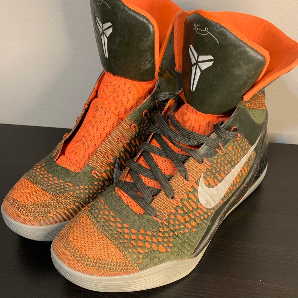 Nike Kobe IX 9 Elite Strategy 630847-303 Sequoia/Green/Silver Sz 8.5 Basketball